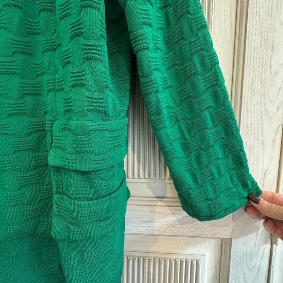 EXCLUSIVELY MISOOK Women’s Kelly Green Knit Cardigan Sweater Jacket, 0X - Picture 8 of 15